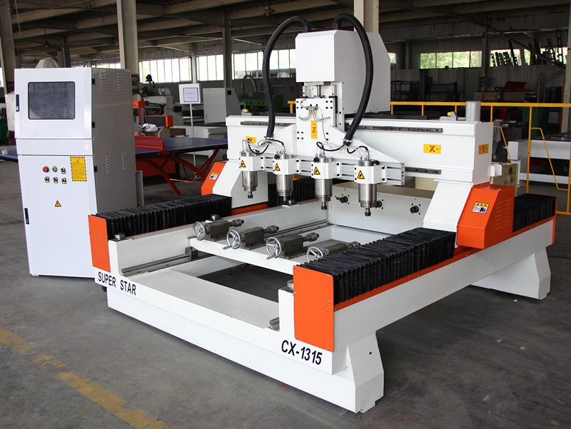 Цилиндрическая машина с четырьмя головами